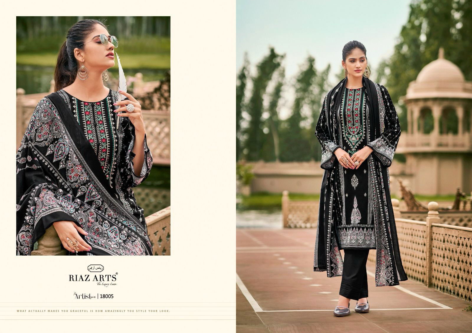 Arts The Artist Vol 5  by Riaz Digital Printed Dress Material Collection